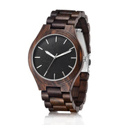 Black ebony wood watch