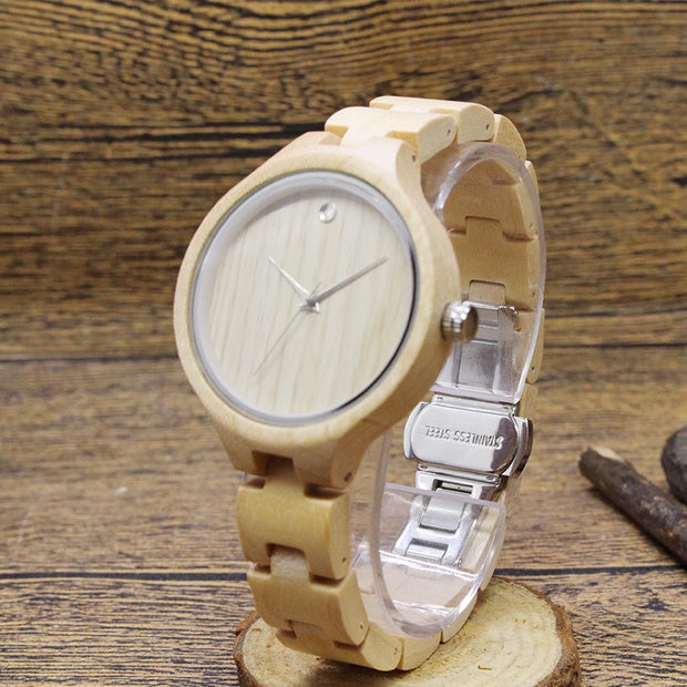 Eco friendly ladies wooden watch